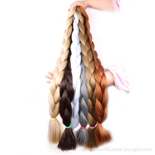 Hot sell 41inch 82inch 165g Synthetic Ombre color  jumbo hair braid synthetic crochet extension 82 Inch jumbo braid hair